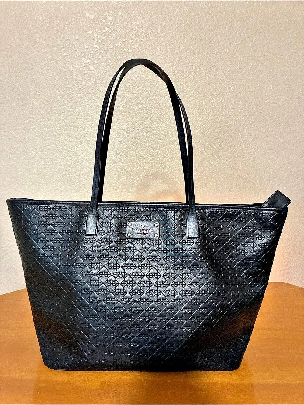 Kate Spade 100% cow leather authentic Black Leather bigTote bag